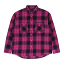 PLAID FLANNEL LS SHIRT PINK CASUAL BUTTON-DOWN SHIRTS