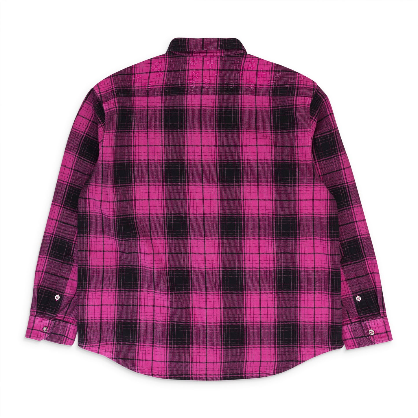 PLAID FLANNEL LS SHIRT PINK CASUAL BUTTON-DOWN SHIRTS