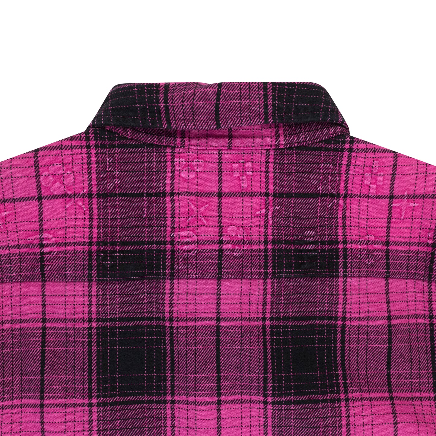 PLAID FLANNEL LS SHIRT PINK CASUAL BUTTON-DOWN SHIRTS