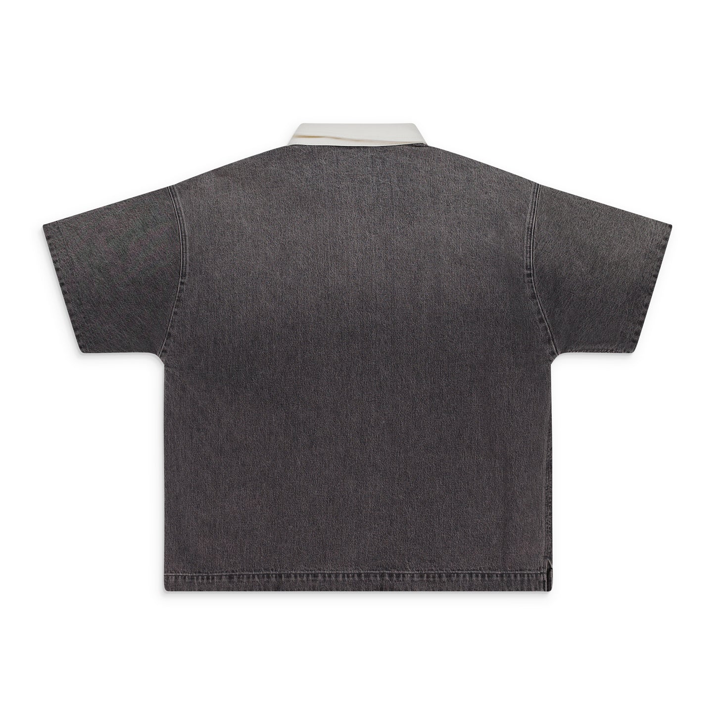 SS EMBOSS POLO BLACK POLO SHIRTS