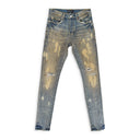 BLEACH MARKED DIRTY Indigo SKINNY JEANS