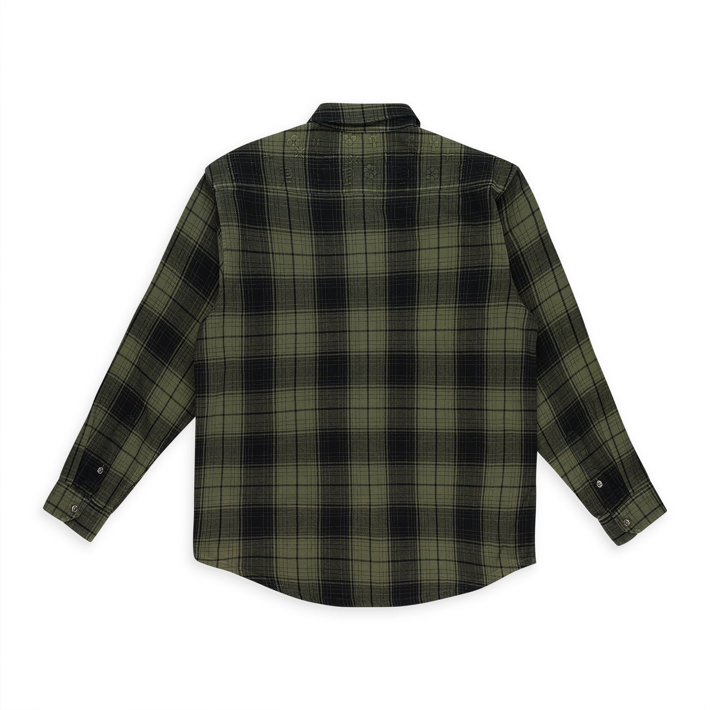 PLAID FLANNEL LS SHIRT GREEN CASUAL BUTTON-DOWN SHIRTS