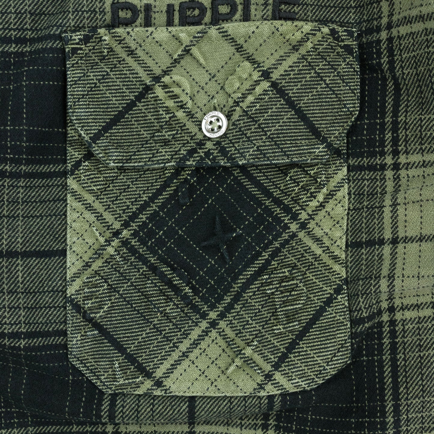 PLAID FLANNEL LS SHIRT GREEN CASUAL BUTTON-DOWN SHIRTS