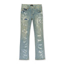 DESTROY COATED Indigo SKINNY JEANS