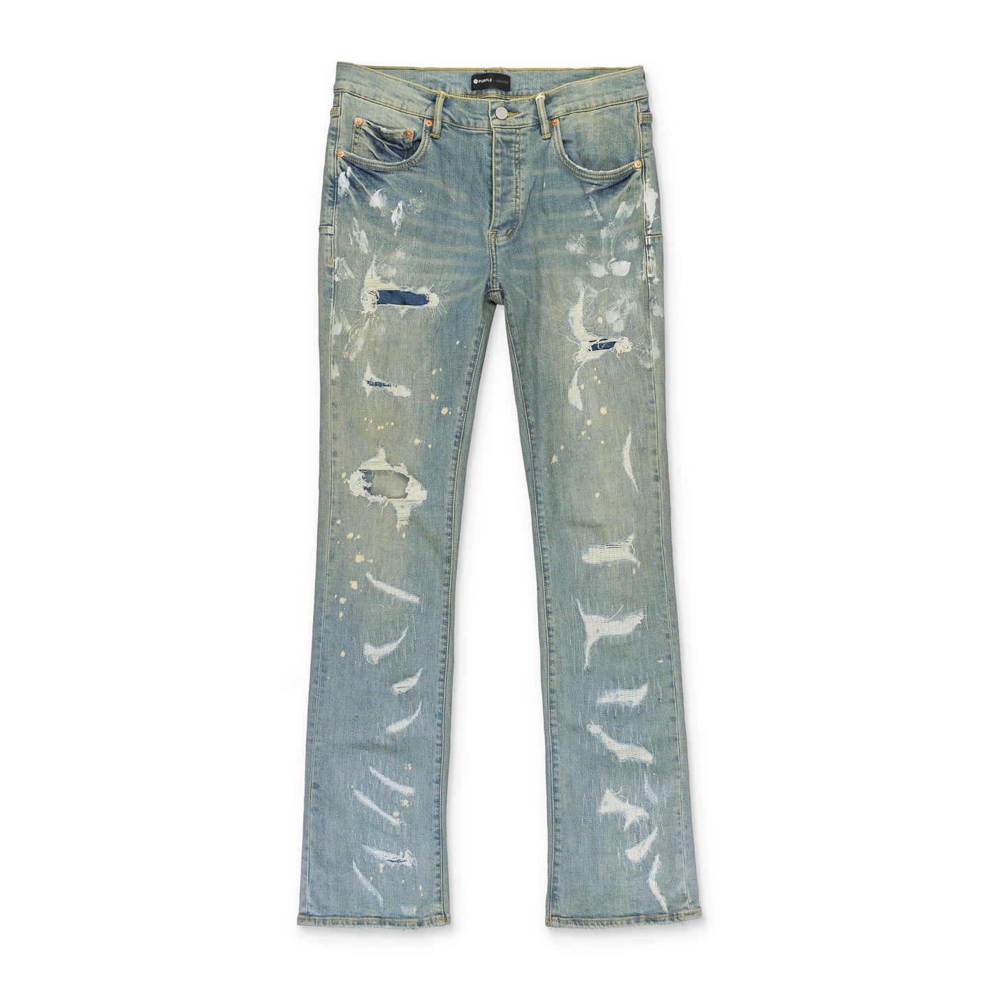 DESTROY COATED Indigo SKINNY JEANS