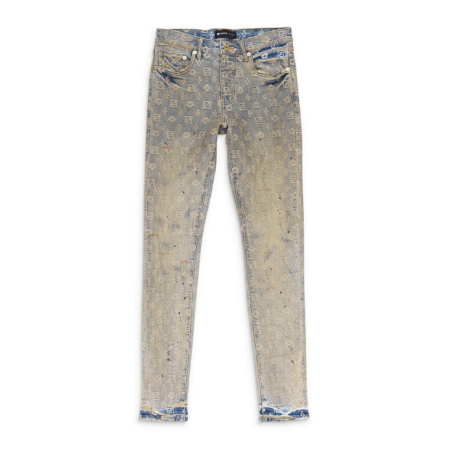 MONOGRAM OIL REPAIR Indigo SKINNY JEANS