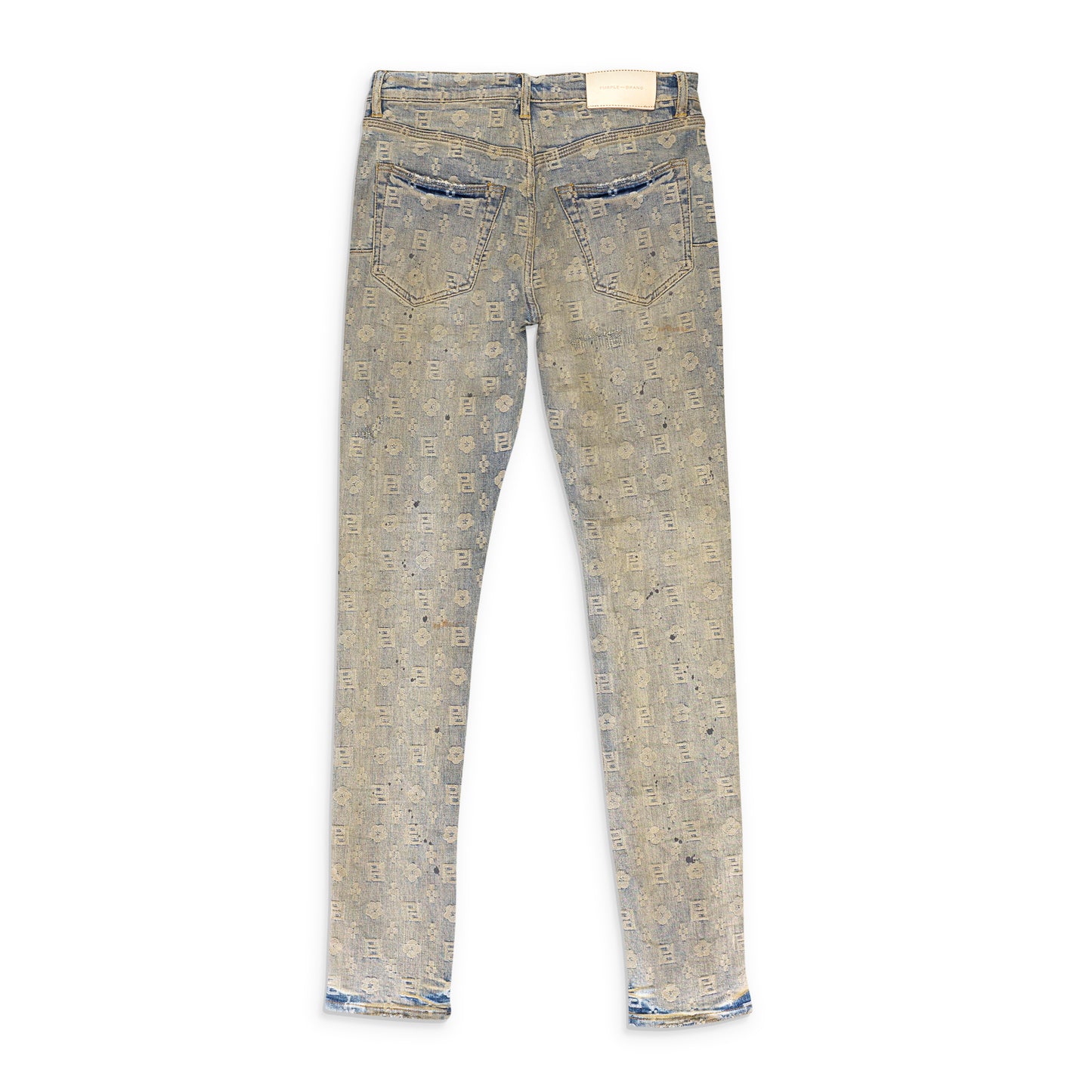 MONOGRAM OIL REPAIR Indigo SKINNY JEANS