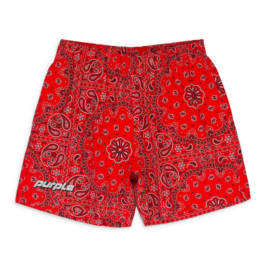 POLYESTER ALL ROUND SHORT RED SHORTS