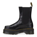 2976 HI QUAD SQUARED POLISHED SMOOTH CHELSEA BLACK ANKLE BOOTS