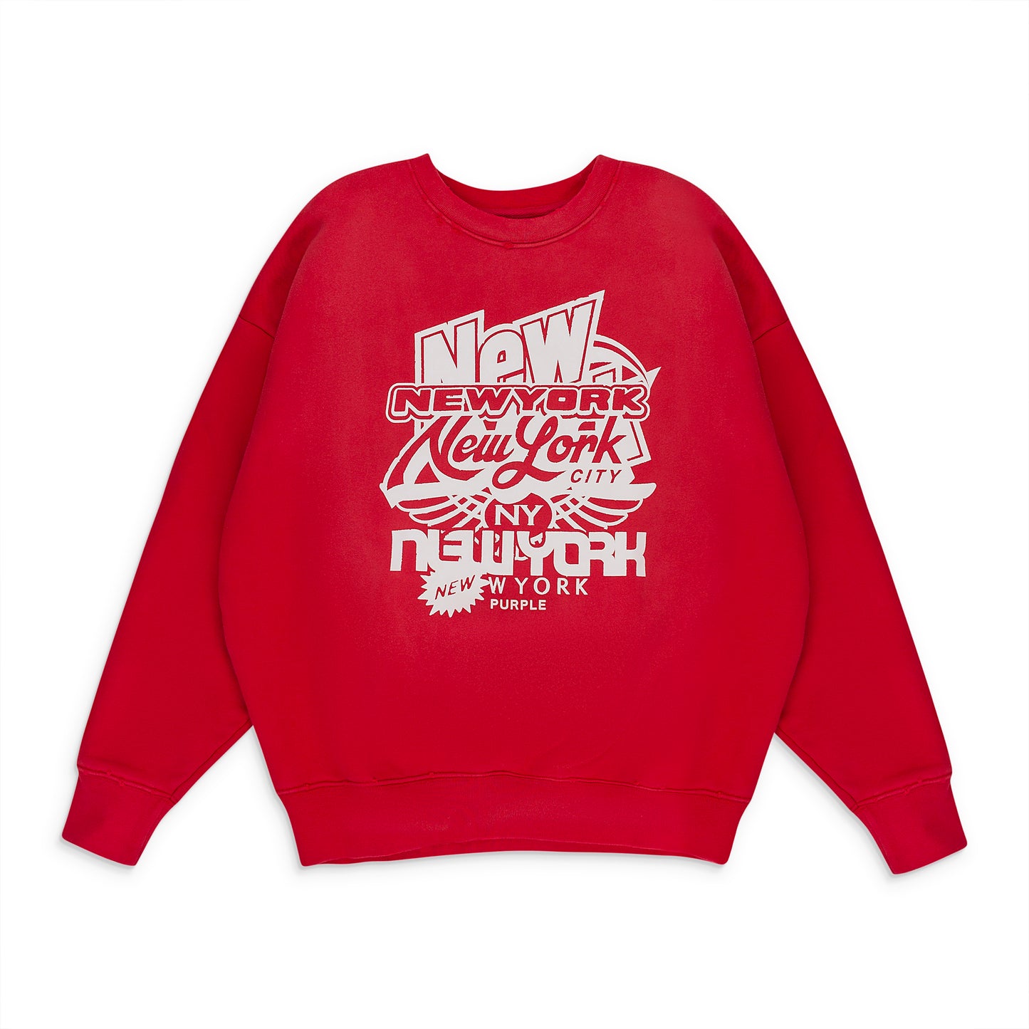 HWT FLEECE CREWNECK RED HOODIES & SWEATSHIRTS