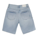 BLEACHED SIDE ZIP Indigo SHORTS