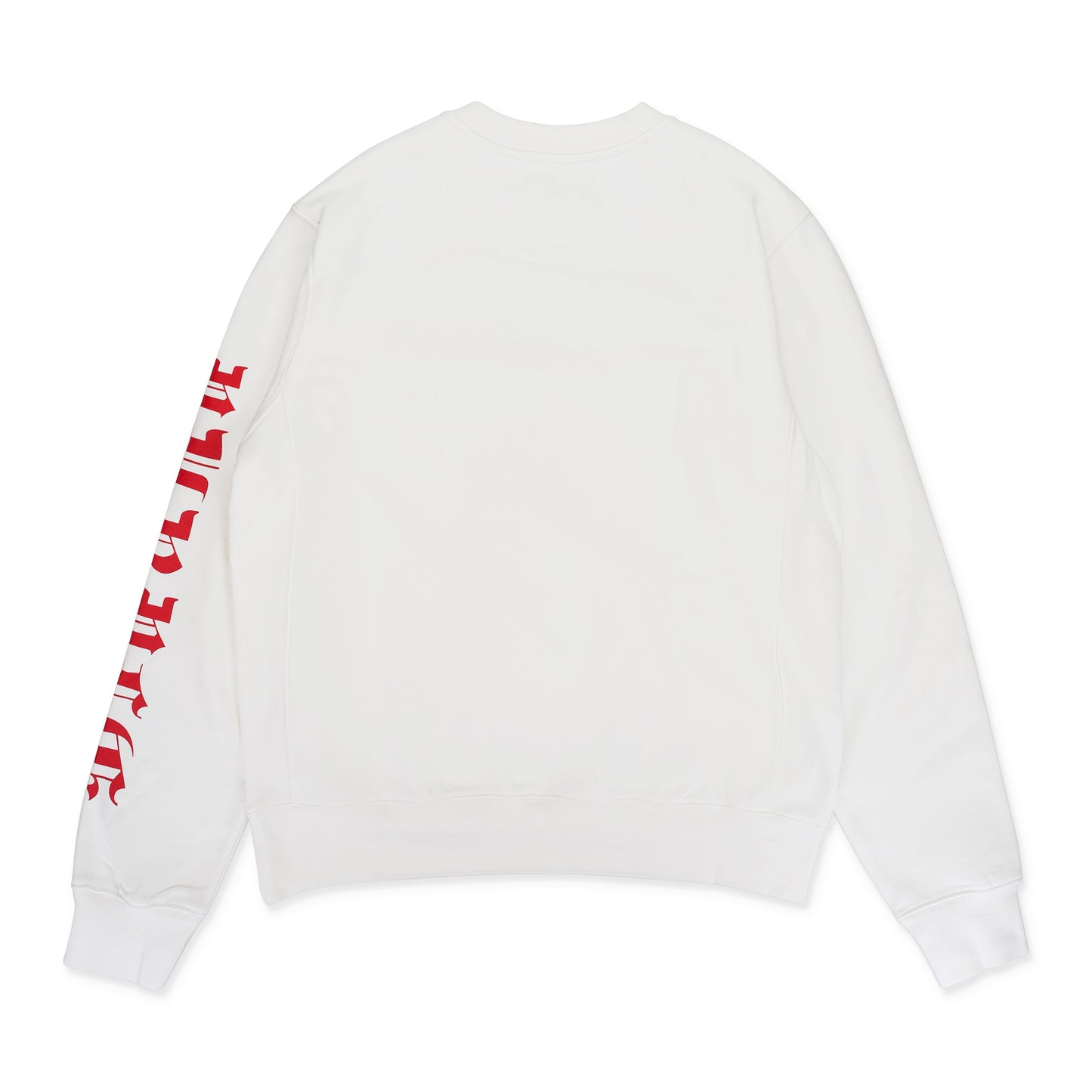 FRENCH TERRY CREWNECK GOTHIC WORDMARK BRILLIANT WHITE HOODIES & SWEATSHIRTS