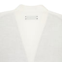 LEATHER FRONT ALABASTER CARDIGAN