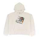 “WINDOWS24“ RETRO DISTRESSED WHITE HOODIE