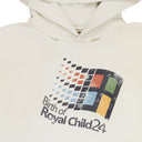 “WINDOWS24“ RETRO DISTRESSED WHITE HOODIE