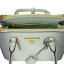 GALLERIA SAFFIANO LEATHER BAG BLUE HANDBAGS