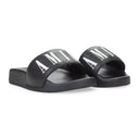 LOGO BLACK WHITE POOL SLIDE