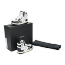 KIDS SKEL BLACK WHITE HI-TOP SNEAKERS