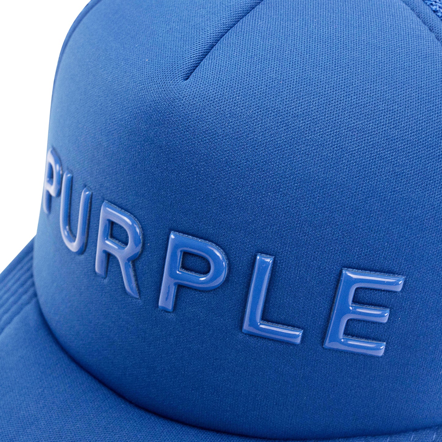 PURPLE SILICONE FOAM TRUCKER BLUE HATS