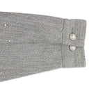 RHINESTONE ZIPPER LIGHT GREY WORK JACKET