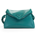 SIGNAUX NAPPA LEATHER SHOULDER BAG BLUE SHOULDER BAGS