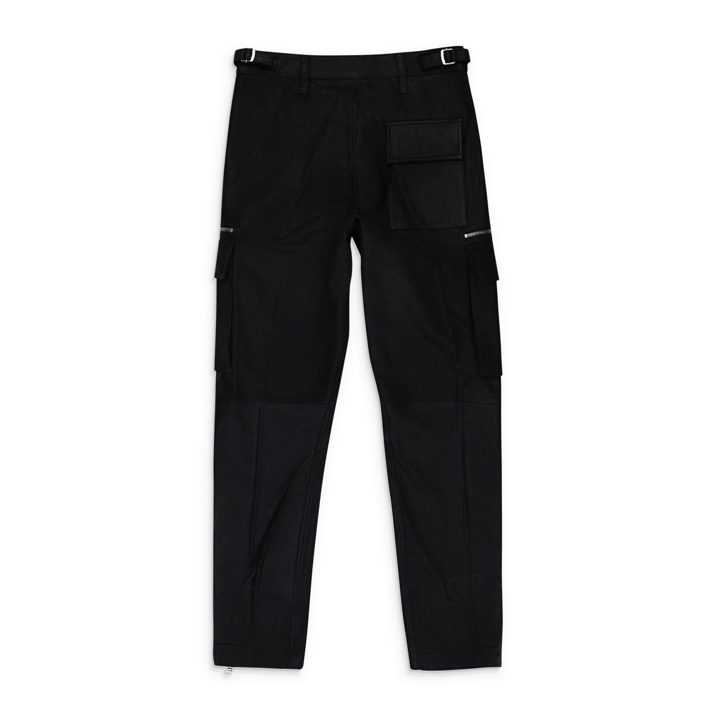 SUEDE ZIP CARGO PANT BLACK CARGO PANTS