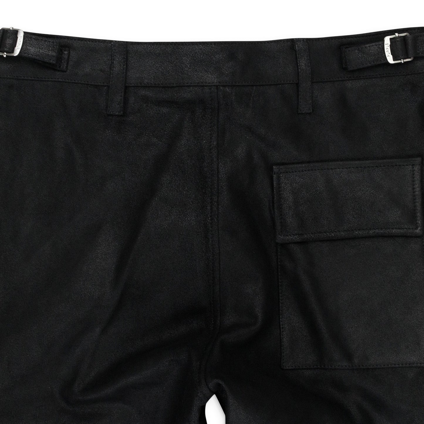 SUEDE ZIP CARGO PANT BLACK CARGO PANTS