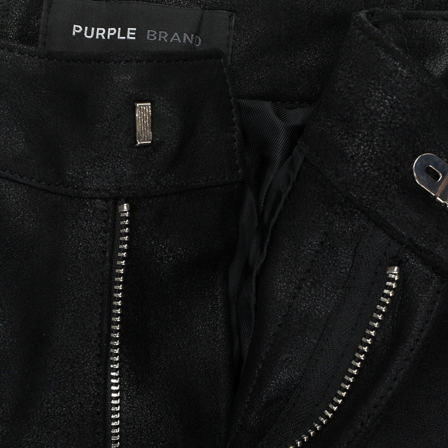 SUEDE ZIP CARGO PANT BLACK CARGO PANTS