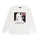 TEXTURED JERSEY LONG SLEEVE TEE White T-SHIRTS