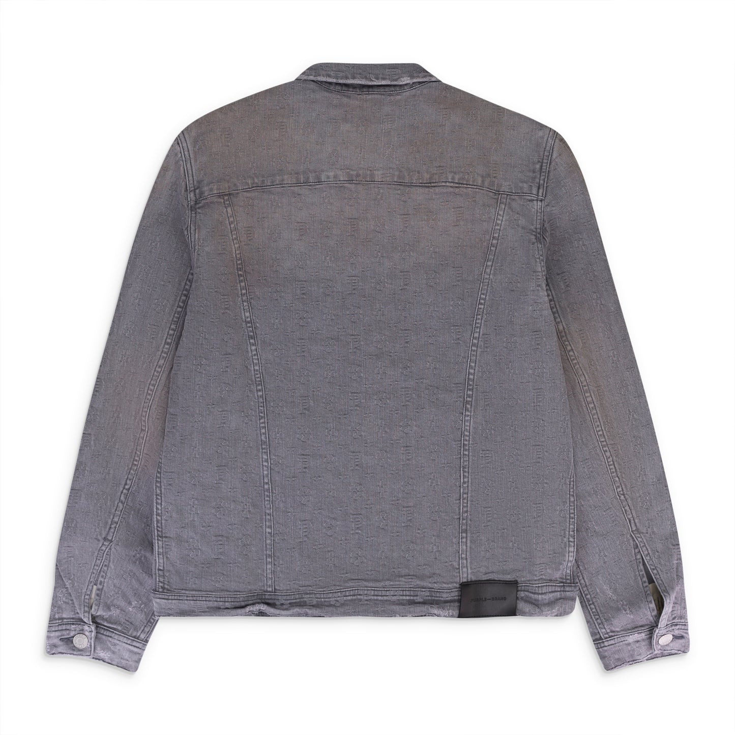 WASHED JACQUARD TRUCKER Grey DENIM JACKETS