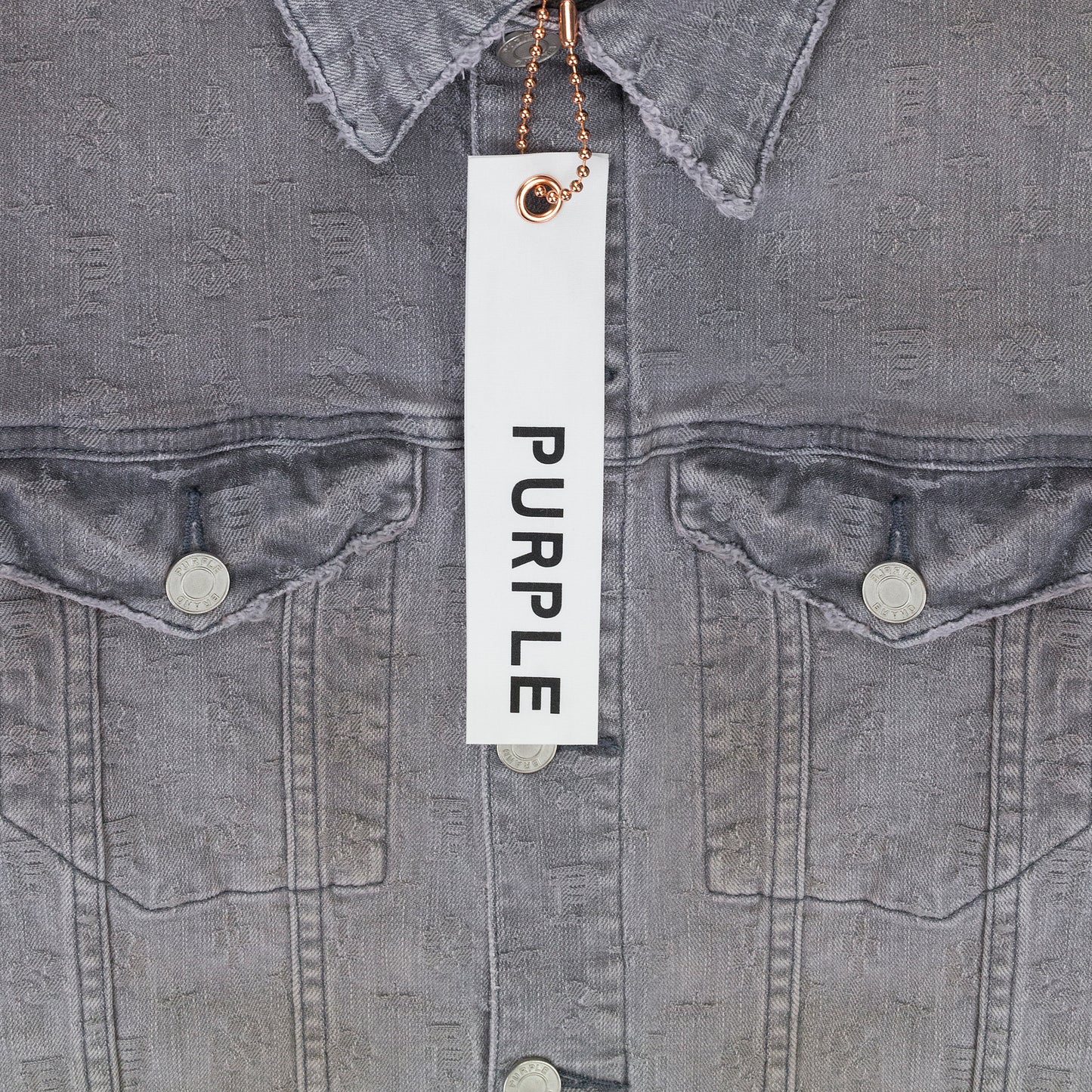 WASHED JACQUARD TRUCKER Grey DENIM JACKETS