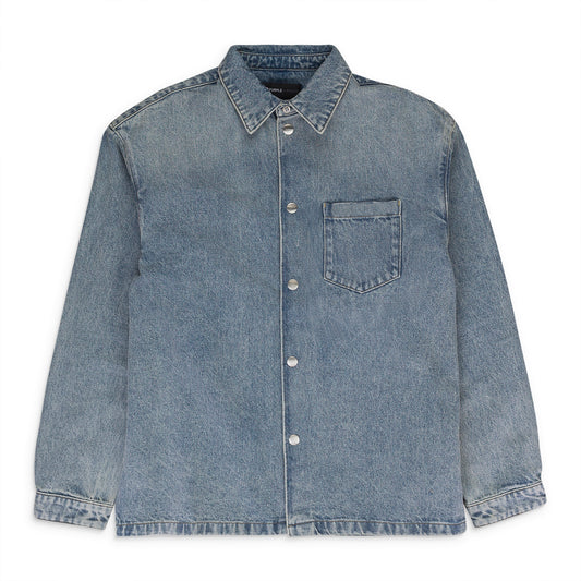 SNAP FRONT SHIRT JACKET Indigo DENIM JACKETS