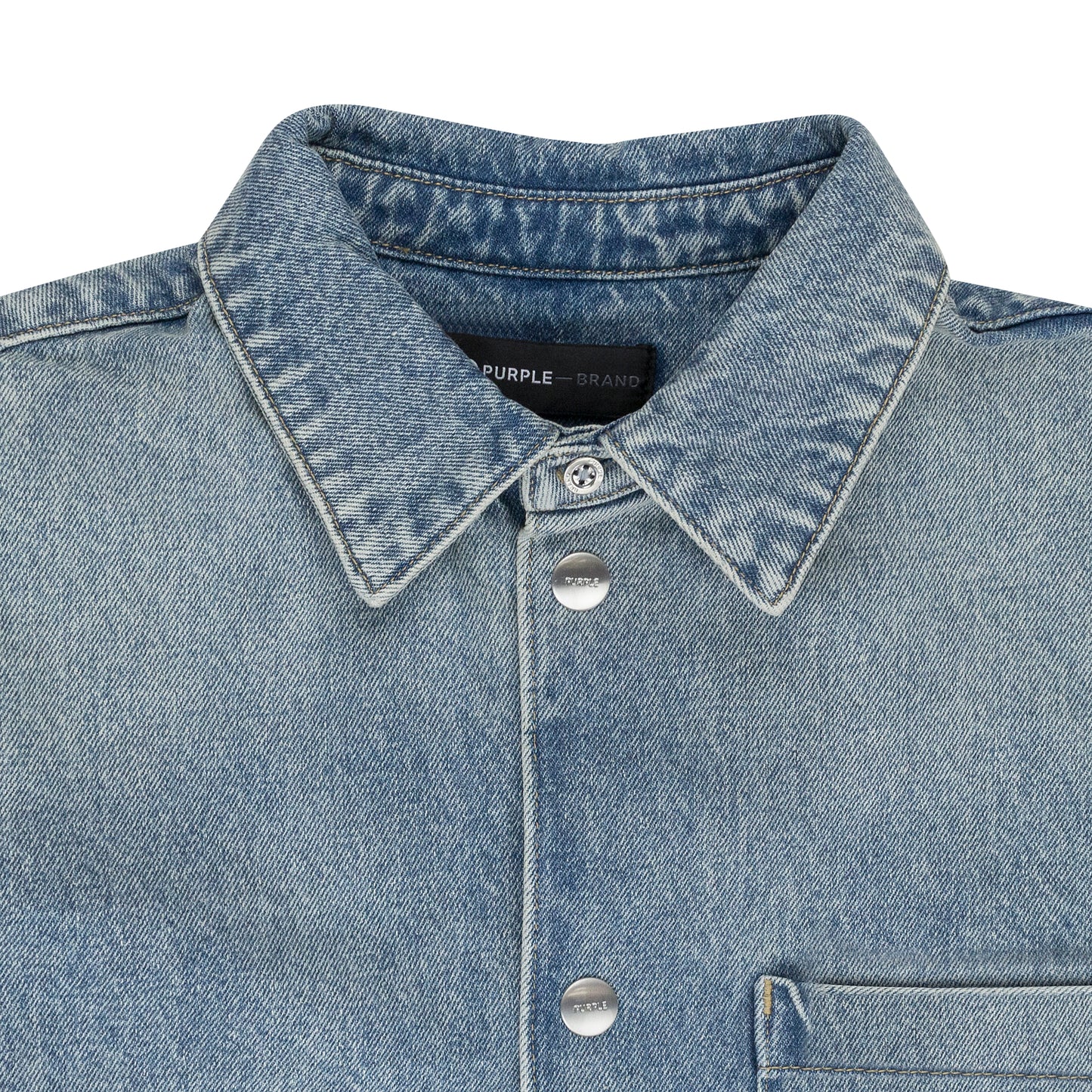 SNAP FRONT SHIRT JACKET Indigo DENIM JACKETS