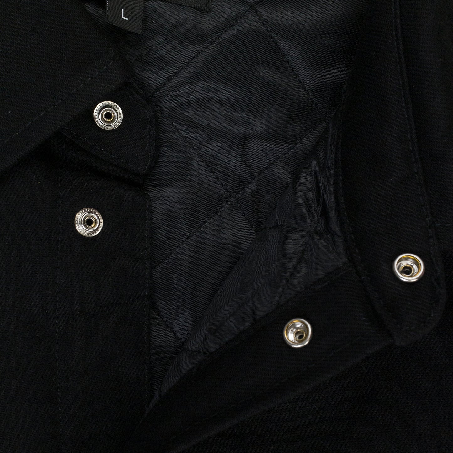 PADDED WESTERN JACKET BLACK DENIM JACKETS