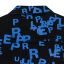 LETTERS SCREEN PRINT TRUCKER BLACK/Blue DENIM JACKETS