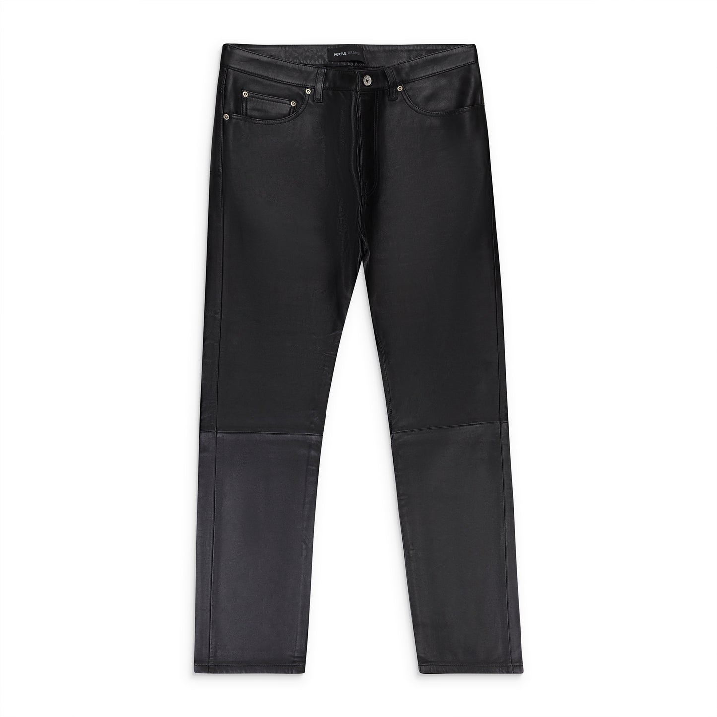 LEATHER RELAXED FIT PANT BLACK SKINNY JEANS