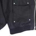 COTTON POLY OVERSIZED BLACK BOMBERS