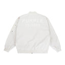 COTTON POLY OVERSIZED OFF WHITE BOMBERS