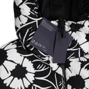 FLORAL PRINTED TRIANGLE LOGO COAT BLACK/WHITE ACTIVE COATS