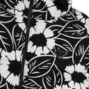 FLORAL PRINTED TRIANGLE LOGO COAT BLACK/WHITE ACTIVE COATS