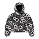 FLORAL PRINTED TRIANGLE LOGO COAT BLACK/WHITE ACTIVE COATS