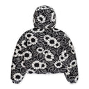 FLORAL PRINTED TRIANGLE LOGO COAT BLACK/WHITE ACTIVE COATS