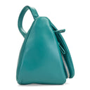 TRANGLE CONVERTABLE NAPPA LEATHER HANDBAG BLUE HANDBAGS