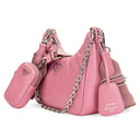 RE-EDITION 2005 LEATHER MINI BAG PINK HANDBAGS