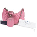 RE-EDITION 2005 LEATHER MINI BAG PINK HANDBAGS