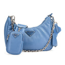 RE-EDITION 2005 LEATHER MINI BAG BLUE HANDBAGS