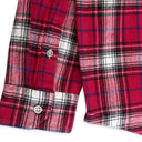 PLAID FLANNEL LS SHIRT RED CASUAL BUTTON-DOWN SHIRTS