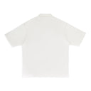 PIQUE OVERSIZED POLO WHITE POLO SHIRTS