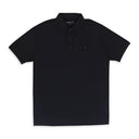 PIQUE KNIT POLO BLACK POLO SHIRTS