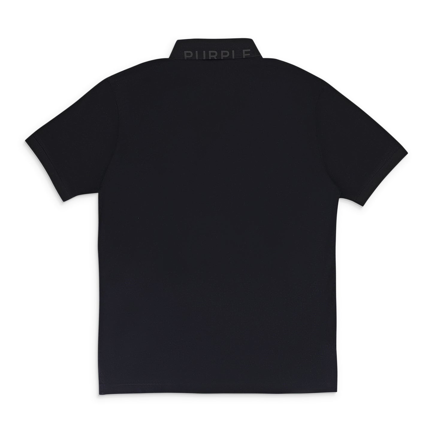 PIQUE KNIT POLO BLACK POLO SHIRTS